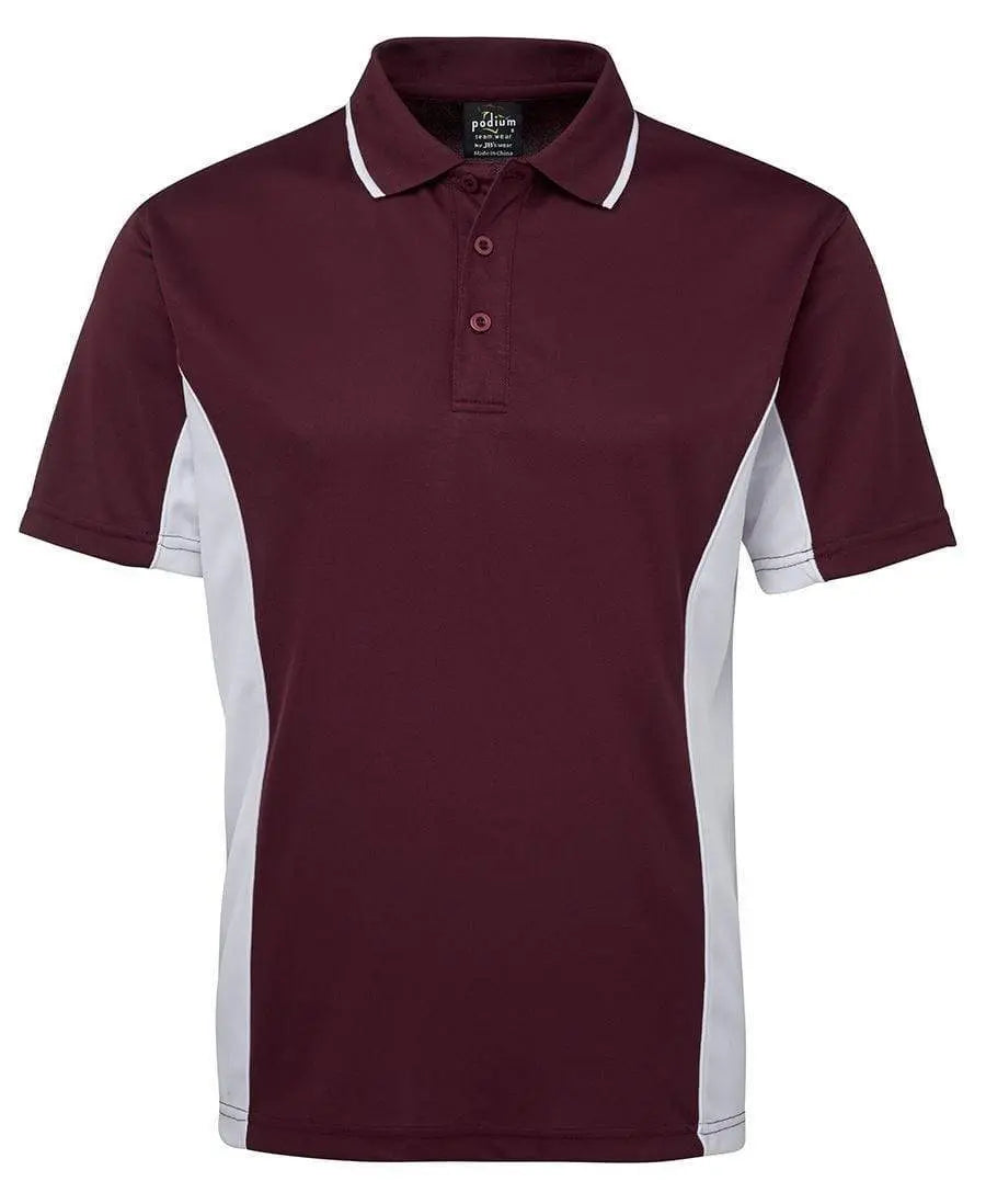 JB'S Contrast Polo 7PP Casual Wear Jb's Wear Maroon/White S
